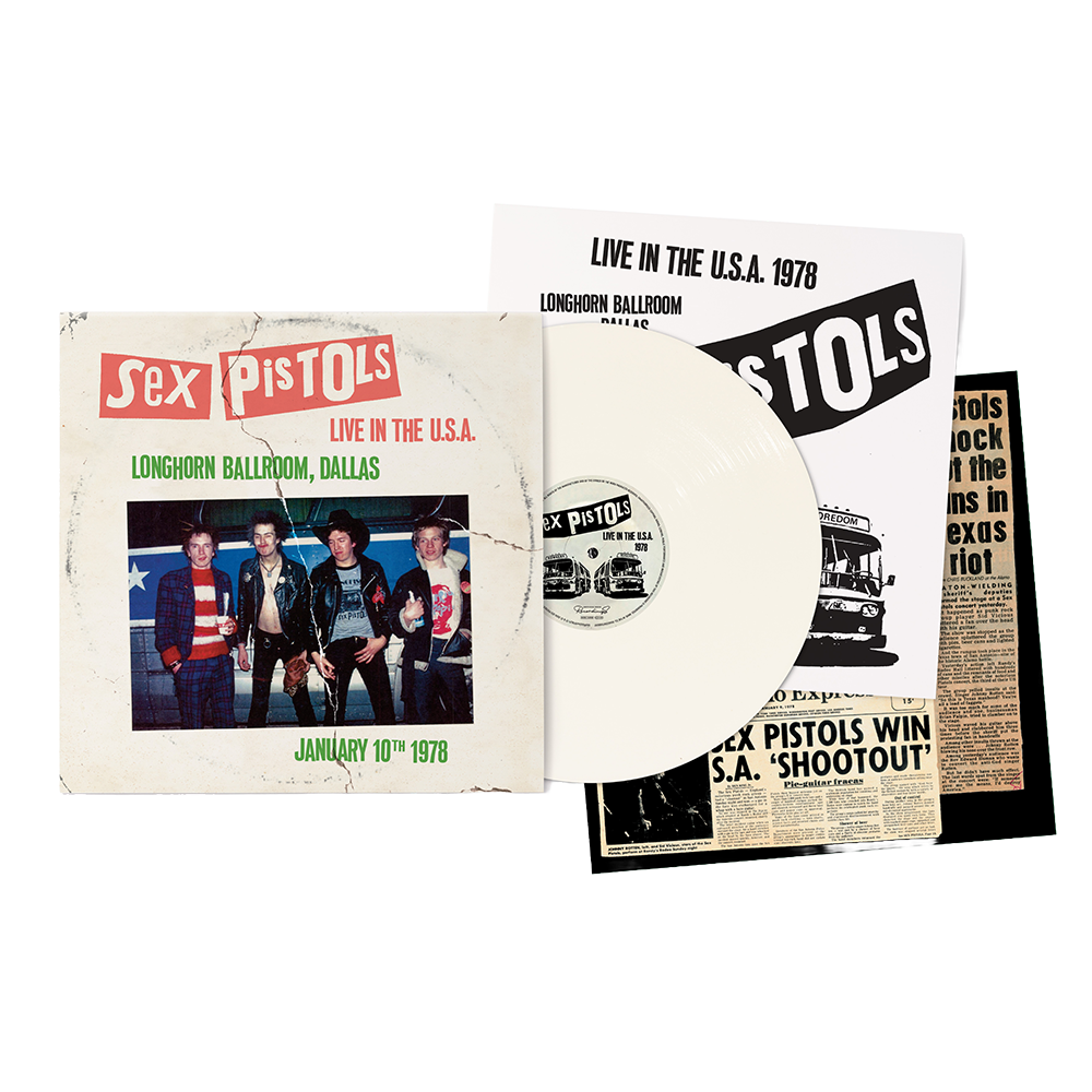 Live In The USA 1978 – Dallas: White Vinyl LP - Sex Pistols Live In The USA 1978 – Dallas: White Vinyl LP - Sex Pistols
