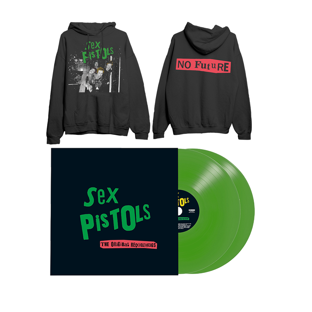 No Future Hoodie + Translucent Green 2LP - Sex Pistols Official Store