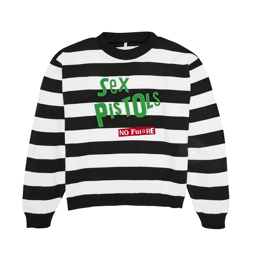 No Future Striped Sweater Front