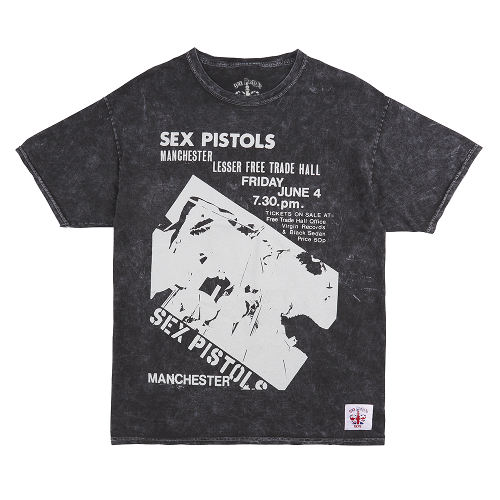 1976 Manchester Vintage Wash T-Shirt - Sex Pistols Official Store 1976 Manchester Vintage Wash T-Shirt - Sex Pistols Official Store
