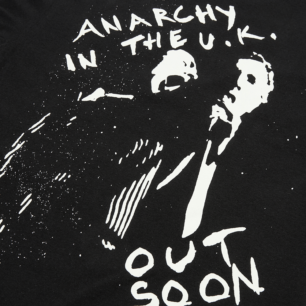 Anarchy in the UK Out Soon Black T-Shirt Front Detail