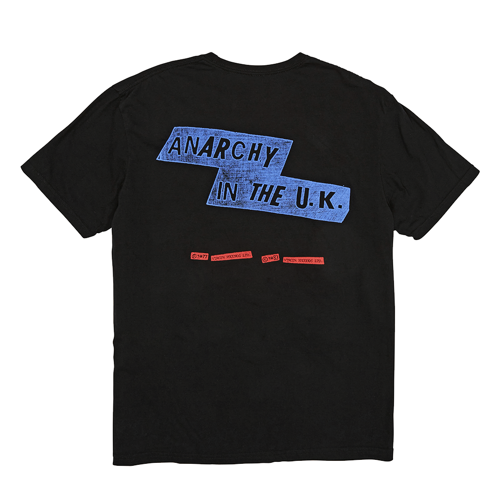 Anarchy in the UK Black Washed T-Shirt Back