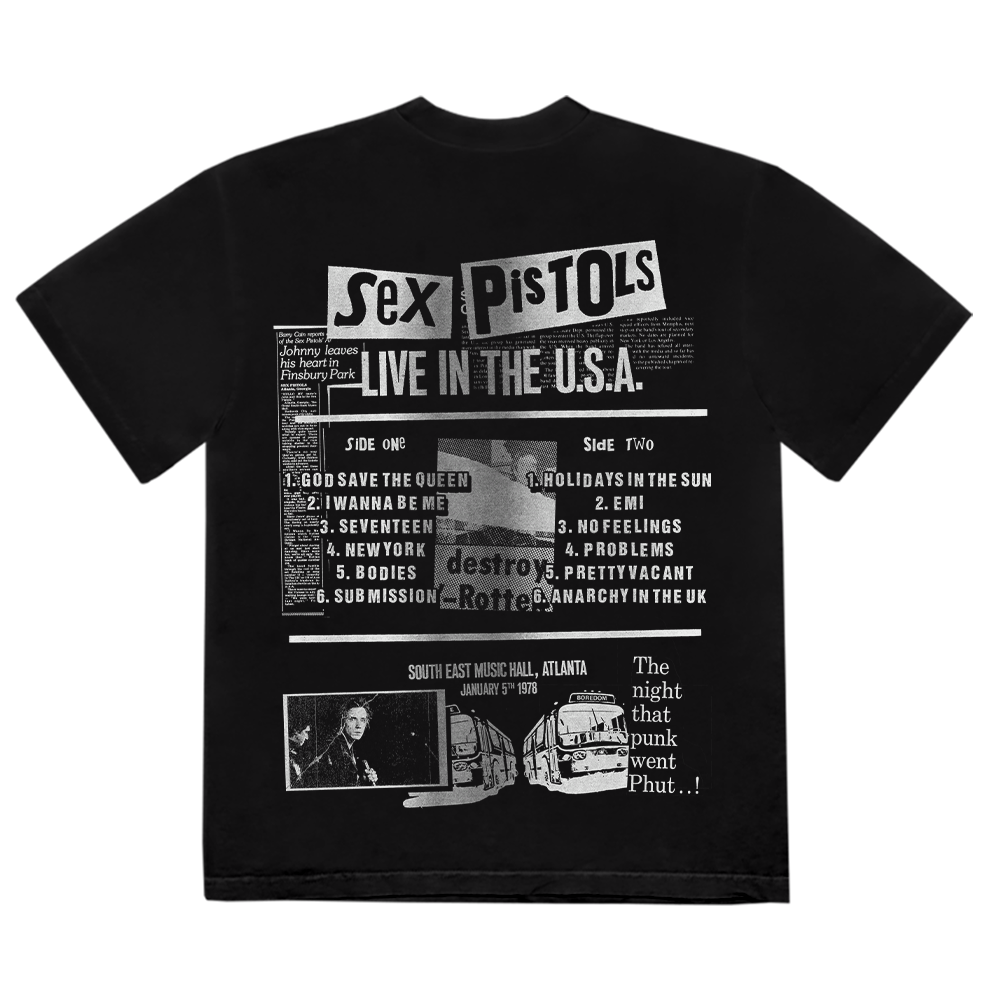 Live In The USA '78 Atlanta T-Shirt - Sex Pistols Official Store Live In The USA '78 Atlanta T-Shirt - Sex Pistols Official Store