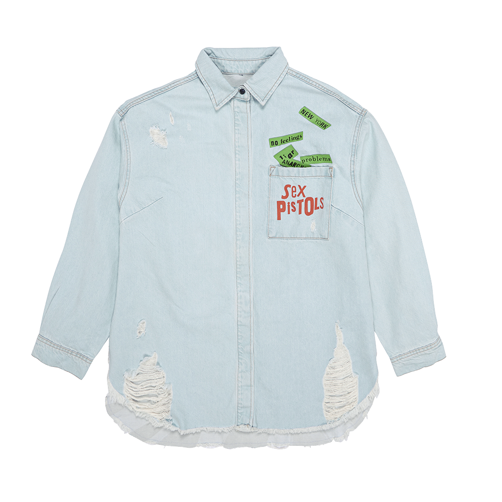 Denim Queen Button Down Front 