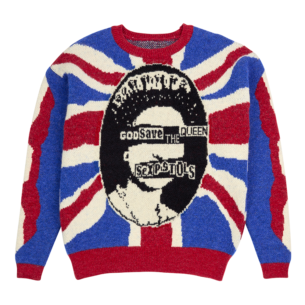 God Save the Queen Knitted Jumper Front