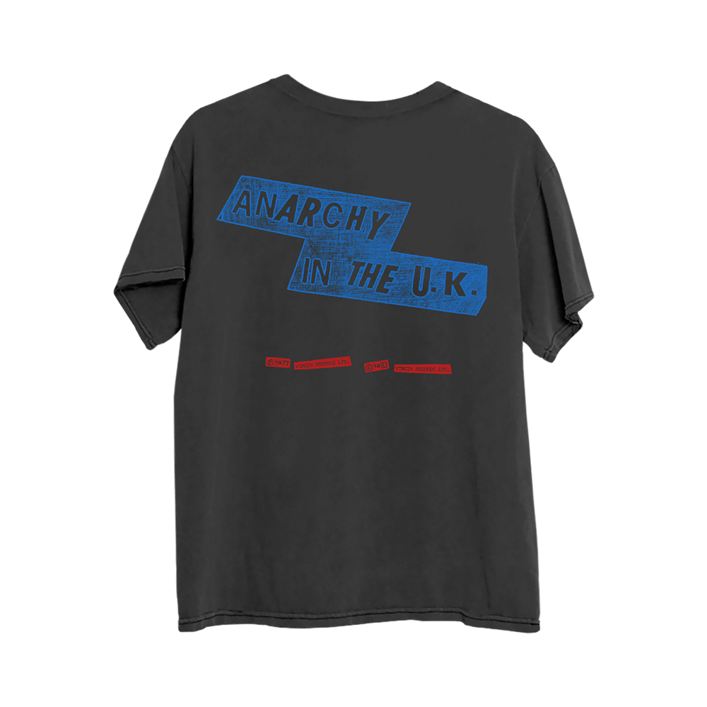 Anarchy in the UK Black Washed T-Shirt Back