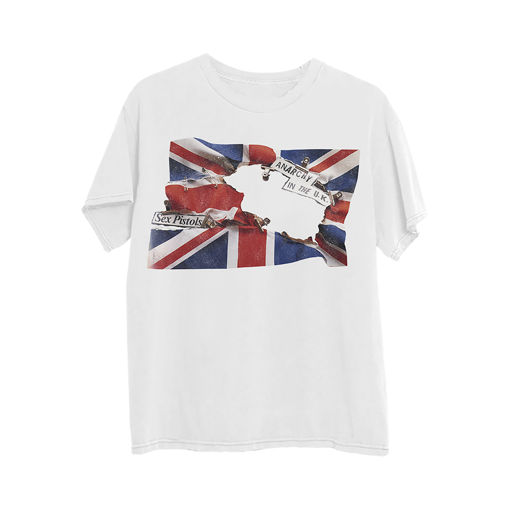 Anarchy in the UK Flag Washed T-Shirt Front