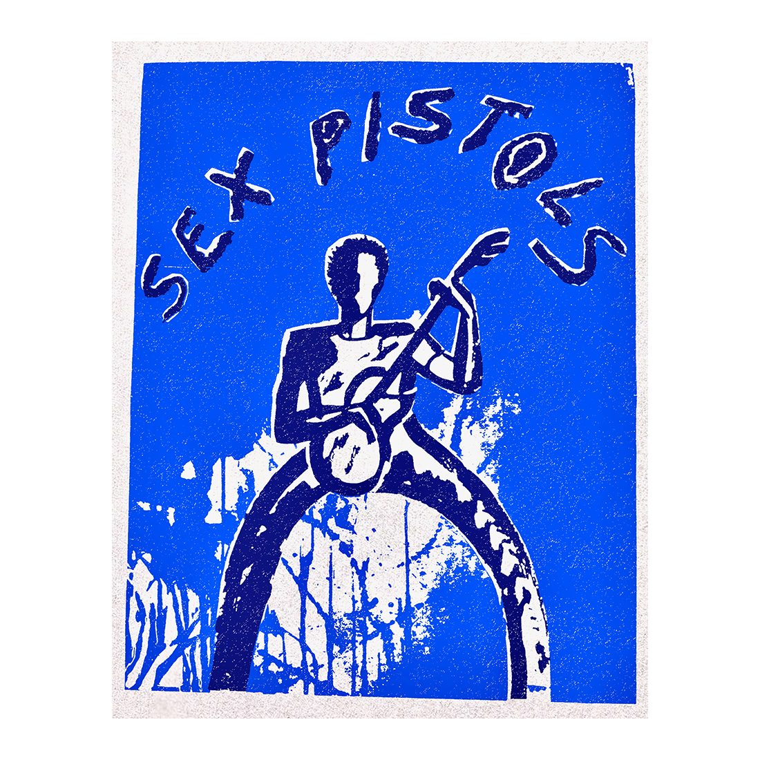 Limited Edition Sex Pistols Guitar Sketch Screenprint
